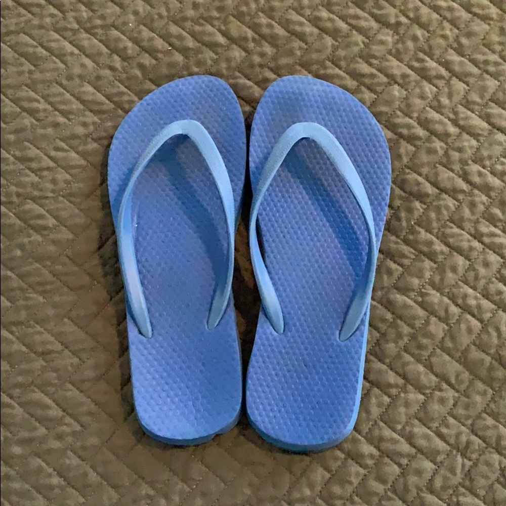 Blue flip flops
